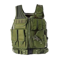 Tactical Vest Outdoor Ultra-Light Breathable Training Airsoft Vest Adjustable for Adults