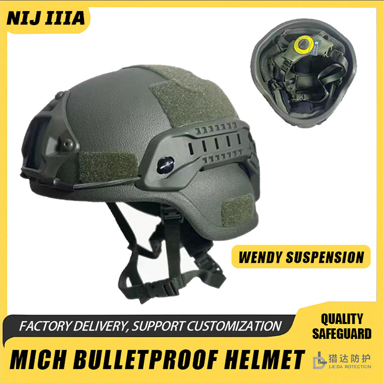 MICH bulletproof helmet level 2 PE Kevlar NIJ IIIA.44 Wendy suspension MICH equipped with Wendy suspension
