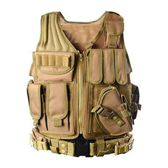Tactical Vest Outdoor Ultra-Light Breathable Training Airsoft Vest Adjustable for Adults