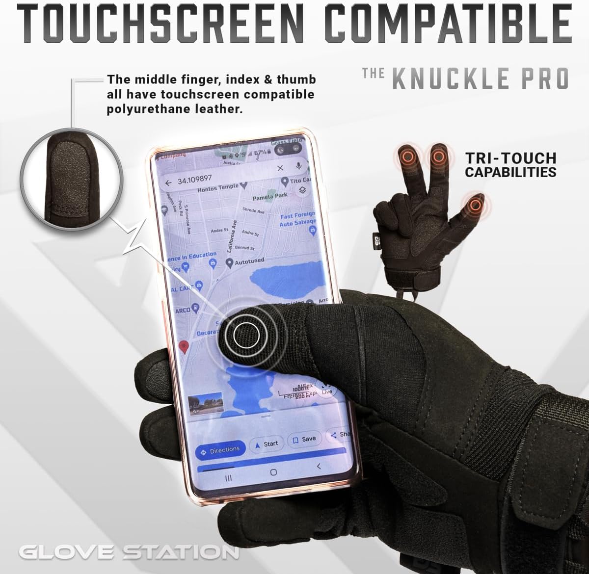 Tactical Shooting Hard Knuckle Gloves for Men and Woman with Touchscreen Fingers - Durable and Comfortable Hand-Gear for Outdoor Work Shooting and Hunting