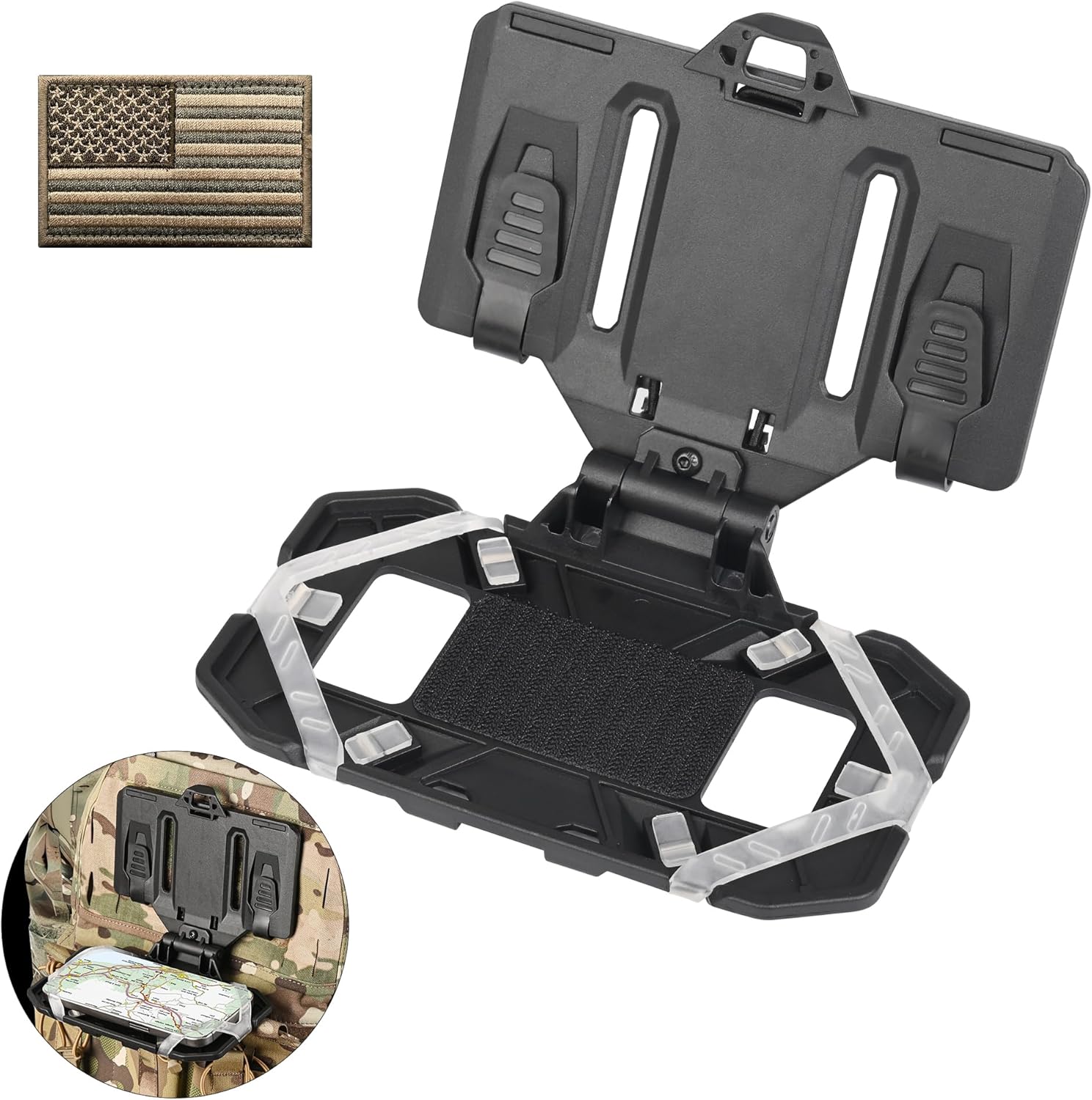 Chest-Mounted Phone Holder, Compatible with Screen Sizes 4.7" - 6.7" Accessories for Tactical Plate Carrier Vests