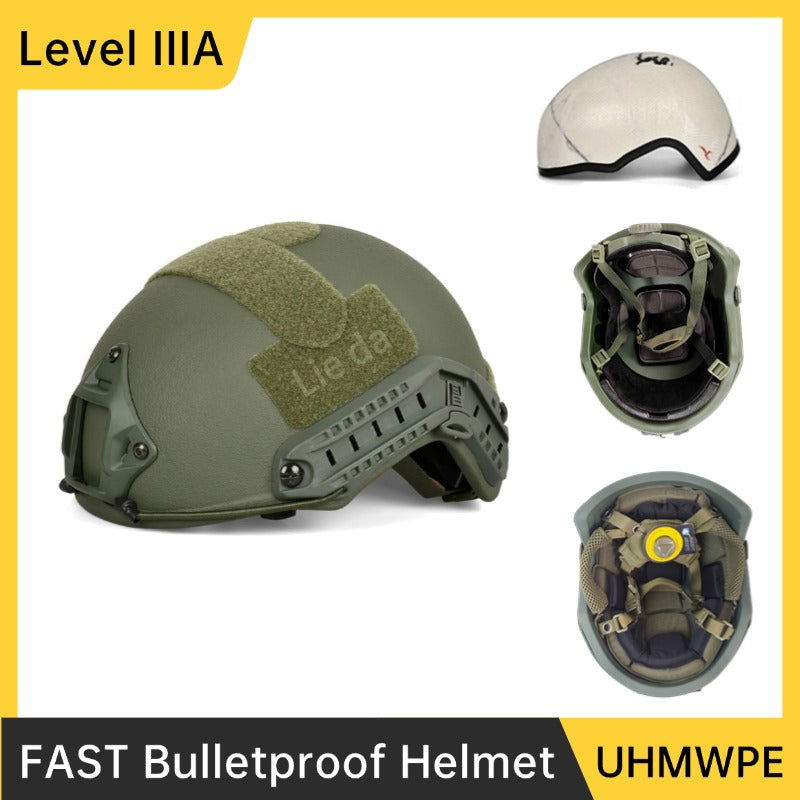 FAST Ballistic Bulletproof Helmet UHMWPE material, NIJ IIIA ballistic standard, wendy internal suspension, 3A protective equipment