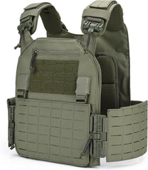 Tactical Quick Release Vest for Men, Fully Adjustable Plate Carriers Vest with Breathable 3D Mesh Liner