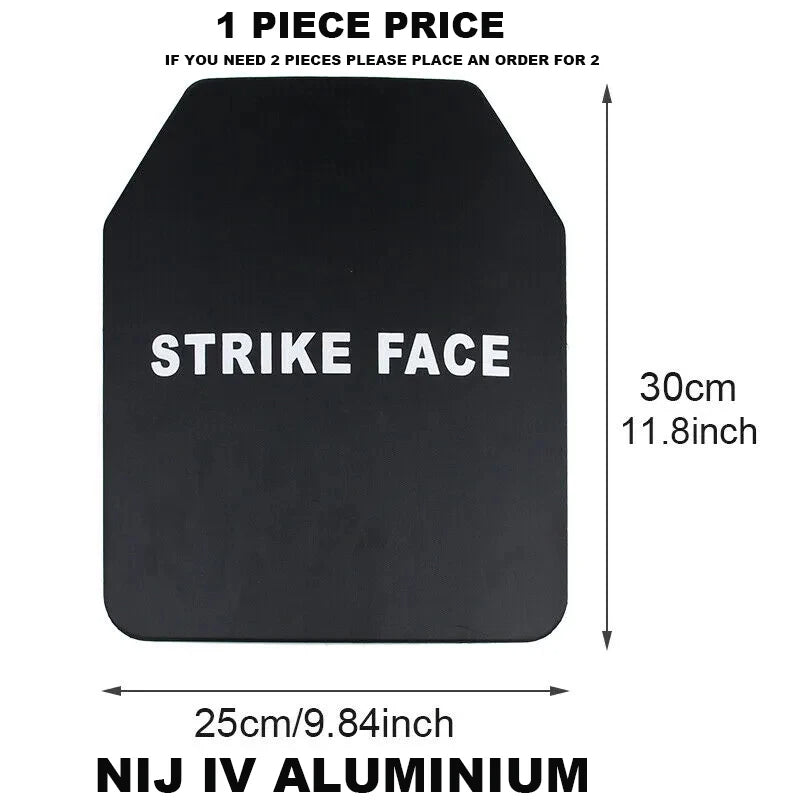 NIJ IV Level 4 Bulletproof Plate Alumina+PE/SIC+PE Ballistic Tactical Vest Chest Insertion Plate independent protection Armor Panel