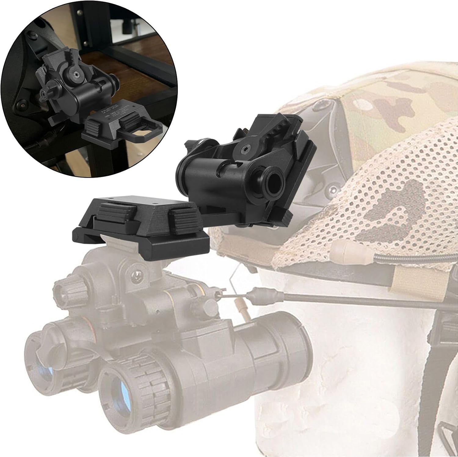 Gexmil CNC PVS15/18 Night Vision Goggles Mount for L4G24 NVG Metal Helmet Mount