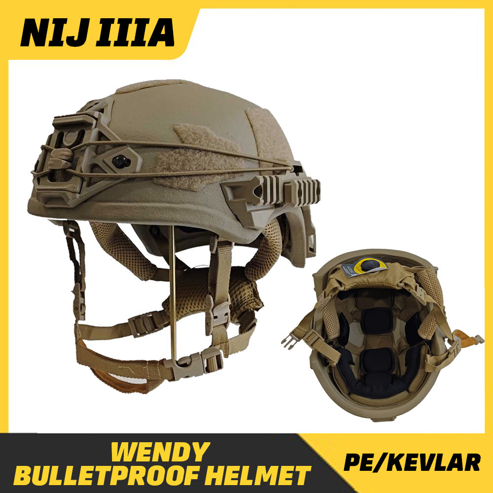 Wendy bulletproof helmet/NIJ IIIA grade/PE*Kevlar/Wendy suspension system/two sizes/three colors