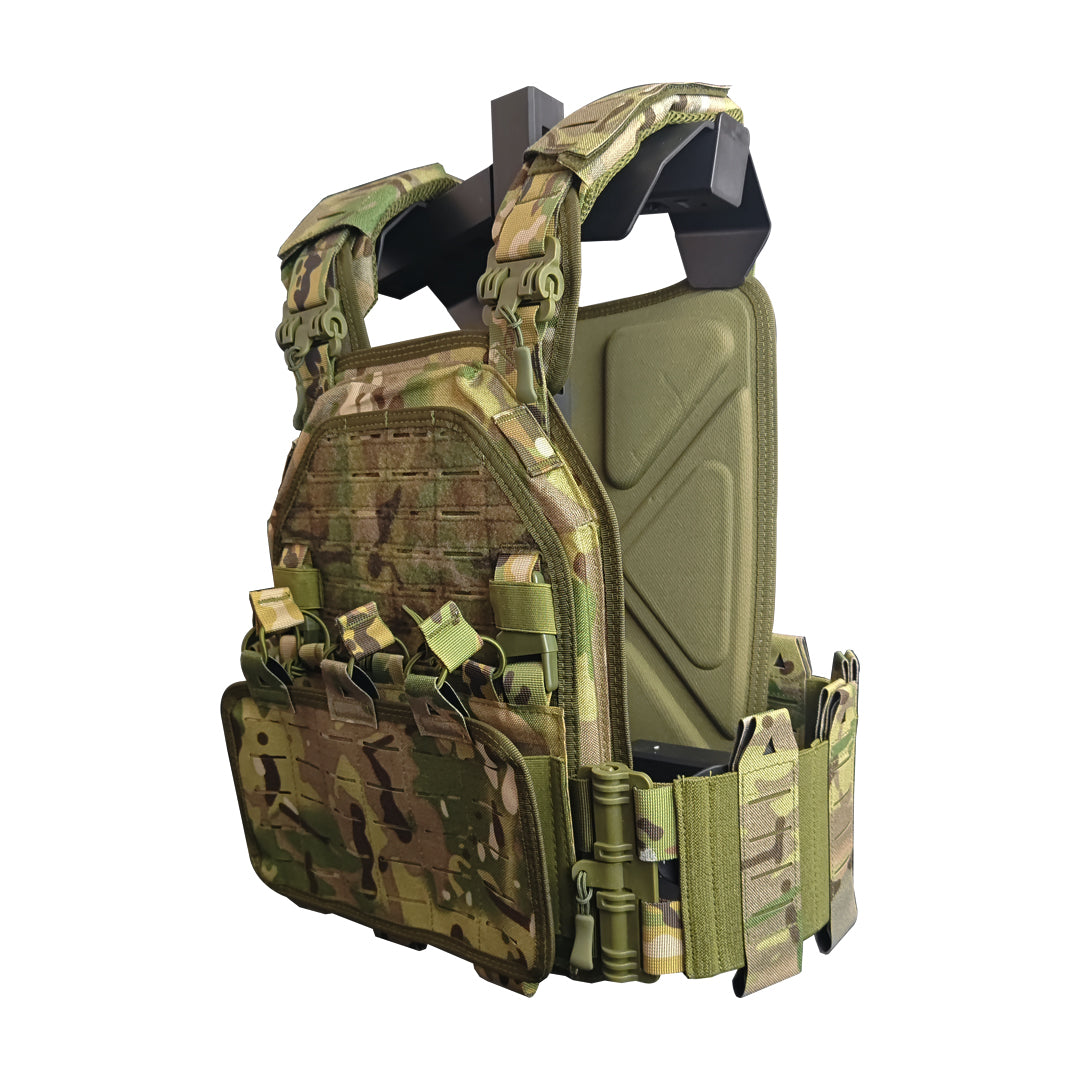 Quick Release Tactical Laser Cut Vest / Lightweight Combat Lightweight Vest / Implantable Bulletproof Plate / Green-CP