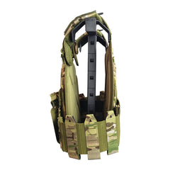 Quick Release Tactical Laser Cut Vest / Lightweight Combat Lightweight Vest / Implantable Bulletproof Plate / Green-CP