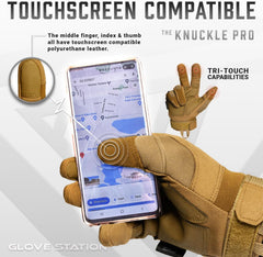 Tactical Shooting Hard Knuckle Gloves for Men and Woman with Touchscreen Fingers - Durable and Comfortable Hand-Gear for Outdoor Work Shooting and Hunting