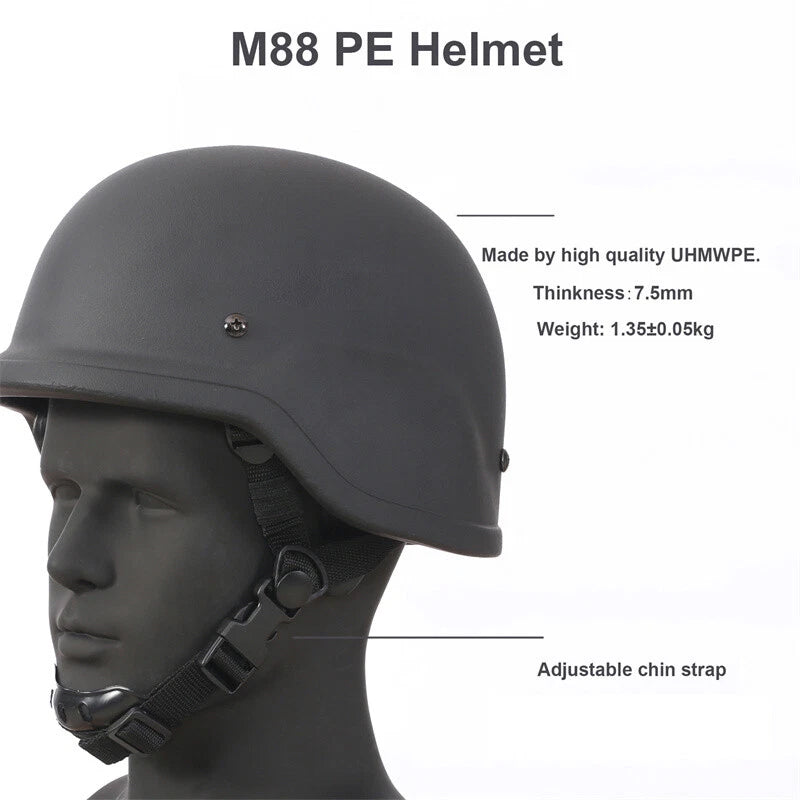 M88 Tactical Helmet Pure PE Bulletproof Helmet Level II Lightweight Helmet