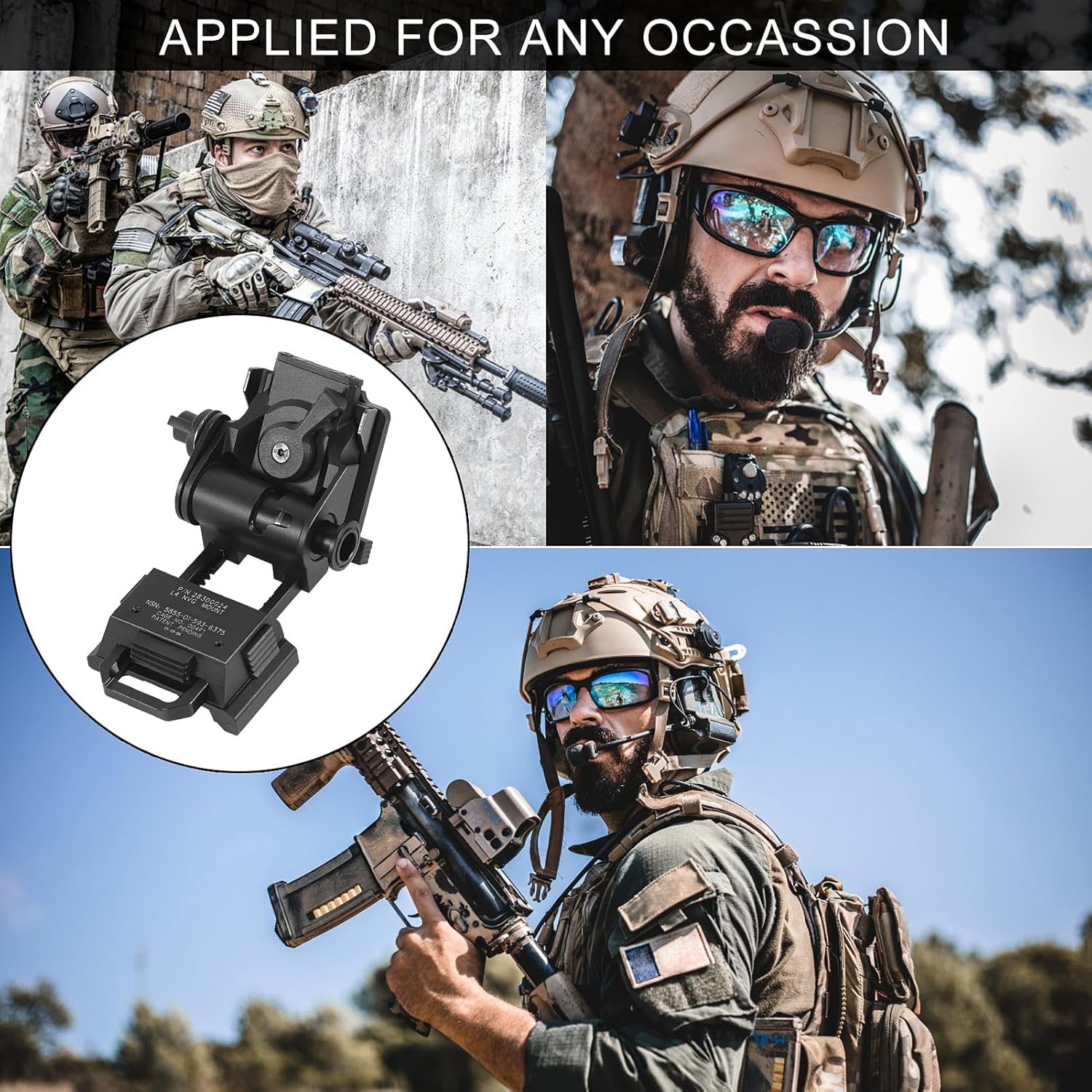 Gexmil CNC PVS15/18 Night Vision Goggles Mount for L4G24 NVG Metal Helmet Mount