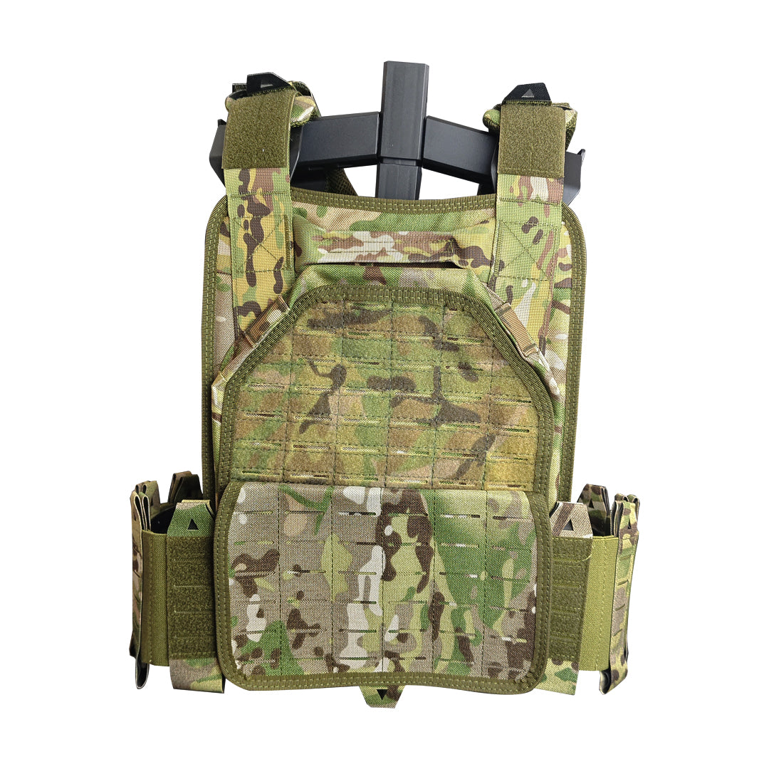 Quick Release Tactical Laser Cut Vest / Lightweight Combat Lightweight Vest / Implantable Bulletproof Plate / Green-CP