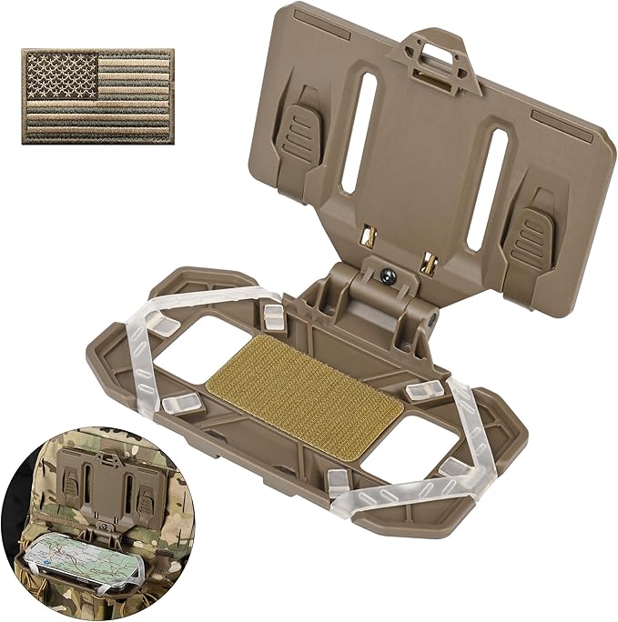 Chest-Mounted Phone Holder, Compatible with Screen Sizes 4.7" - 6.7" Accessories for Tactical Plate Carrier Vests