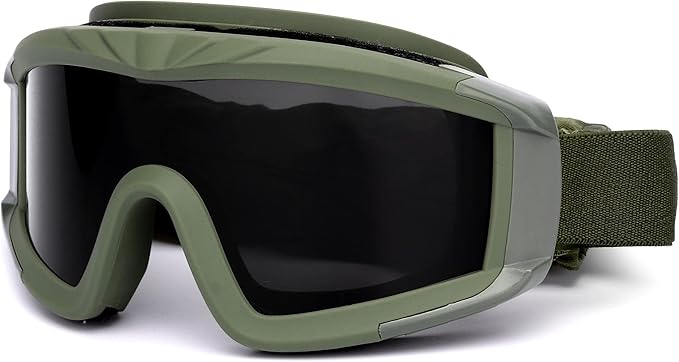 Airsoft Goggles Anti Fog Army Tactical Goggles with 3 Interchangeable Lens UV400 Protection Airsoft Desert