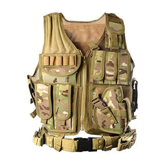 Tactical Vest Outdoor Ultra-Light Breathable Training Airsoft Vest Adjustable for Adults