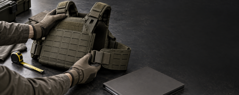 Checking the fit and adjustment of a tactical plate carrier